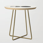 Woodblock black and white Mid century modern Side Table Gallery Image 1