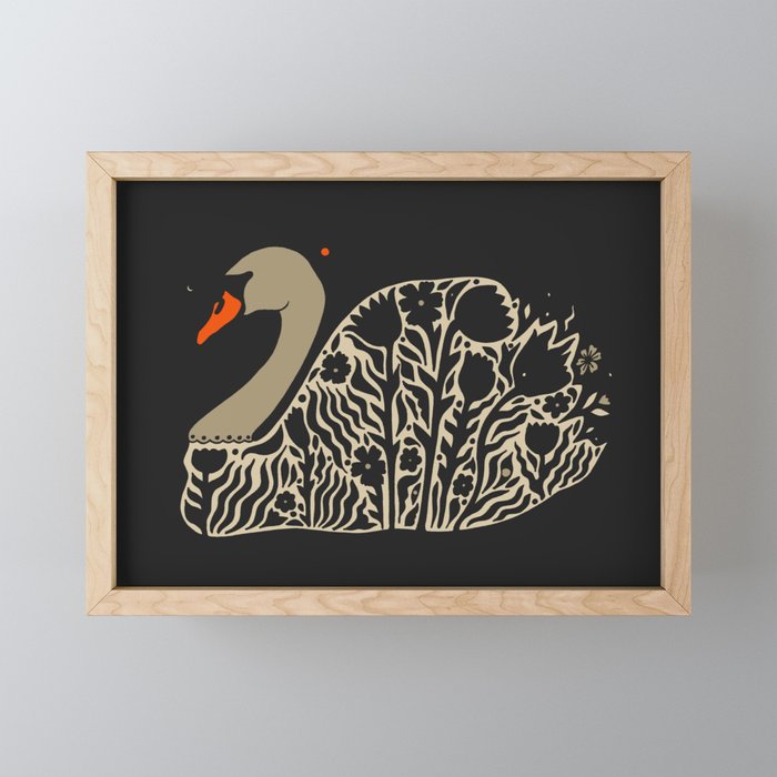 Swan Mini Art Print Gallery Image 1