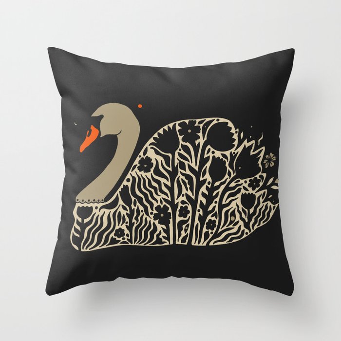 Swan Throw Pillow Gallery Image 6