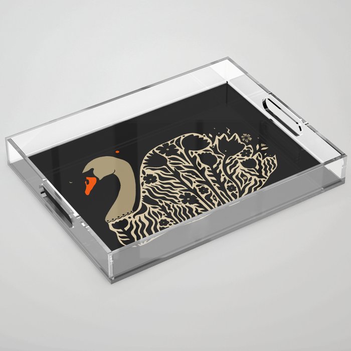 Swan Acrylic Tray Gallery Image 1