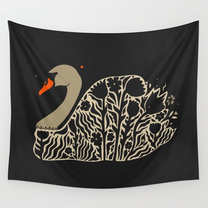 Swan Wall Tapestry Gallery Image 1