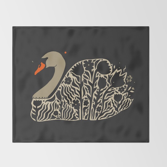 Swan Throw Blanket Gallery Image 2