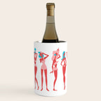 Beach Bombshells - Cyan & Coral Palette Wine Chiller Gallery Image 1