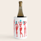 Beach Bombshells - Cyan & Coral Palette Wine Chiller Gallery Image 3