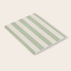 Vertical Stripes Narrow Pattern in Sage and Beige Notebook Gallery Image 2