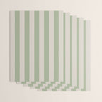 Vertical Stripes Narrow Pattern in Sage and Beige Wrapping Paper Gallery Image 3