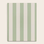 Vertical Stripes Narrow Pattern in Sage and Beige Notebook Gallery Image 4