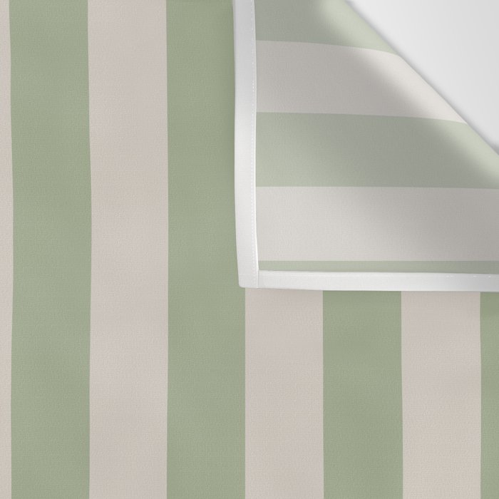 Vertical Stripes Narrow Pattern in Sage and Beige Wall Tapestry Gallery Image 3