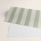 Vertical Stripes Narrow Pattern in Sage and Beige Wrapping Paper Gallery Image 2