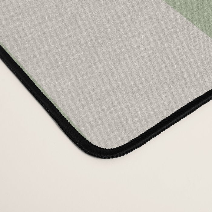 Vertical Stripes Narrow Pattern in Sage and Beige Desk Mat Gallery Image 4