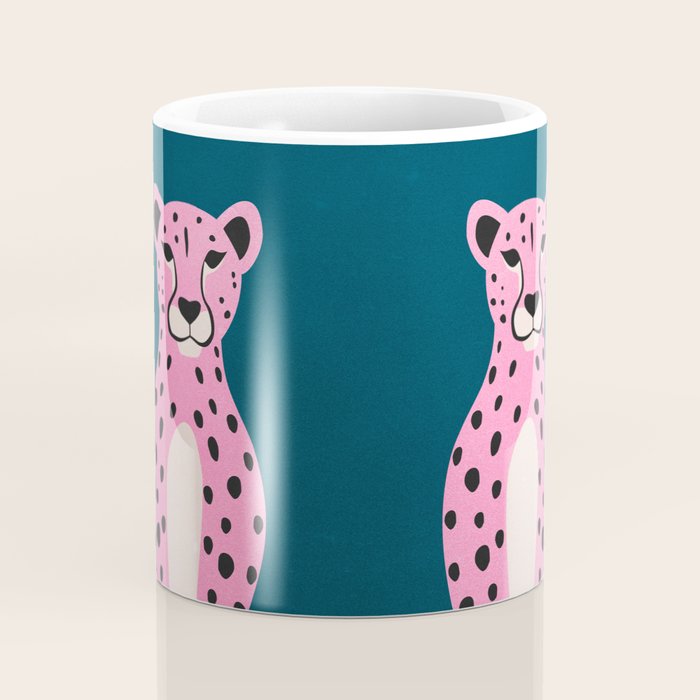 The Stare: Night Race Pink Cheetah Edition Coffee Mug Gallery Image 4
