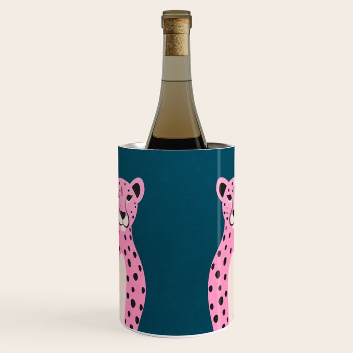 The Stare: Night Race Pink Cheetah Edition Wine Chiller Gallery Image 1