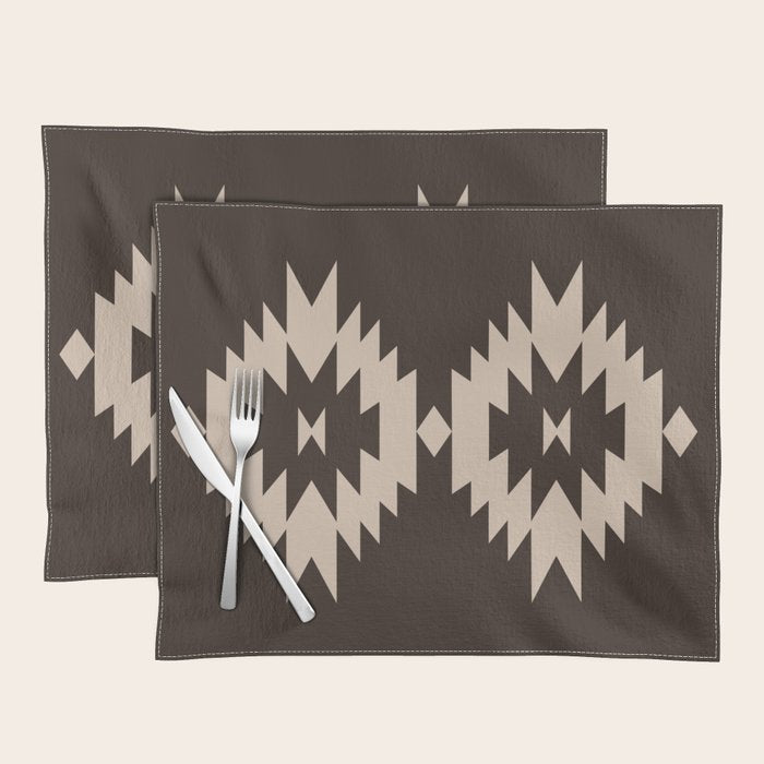 Southwestern Minimalism XXV - Mocha Brown Placemat Gallery Image 1