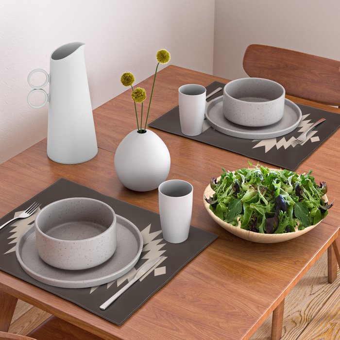 Southwestern Minimalism XXV - Mocha Brown Placemat Gallery Image 2