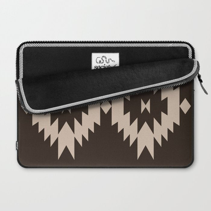 Southwestern Minimalism XXV - Mocha Brown Laptop Sleeve Gallery Image 2