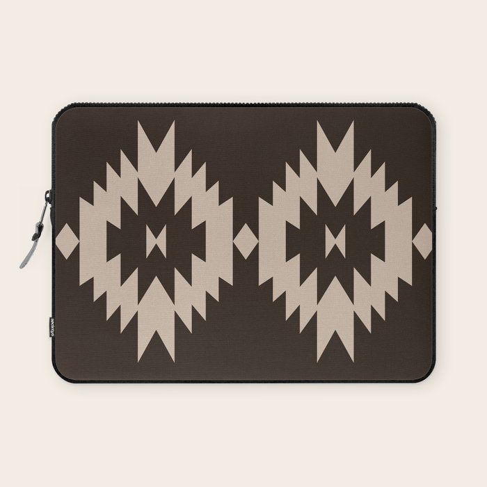 Southwestern Minimalism XXV - Mocha Brown Laptop Sleeve Gallery Image 1