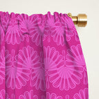 Pink neon bright geometric pattern  Window Curtain Gallery Image 2