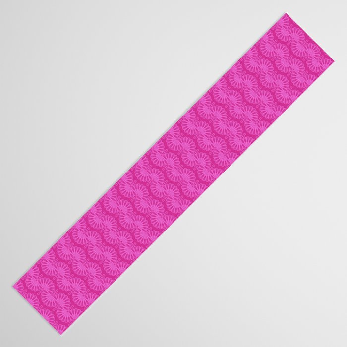 Pink neon bright geometric pattern  Table Runner Gallery Image 3
