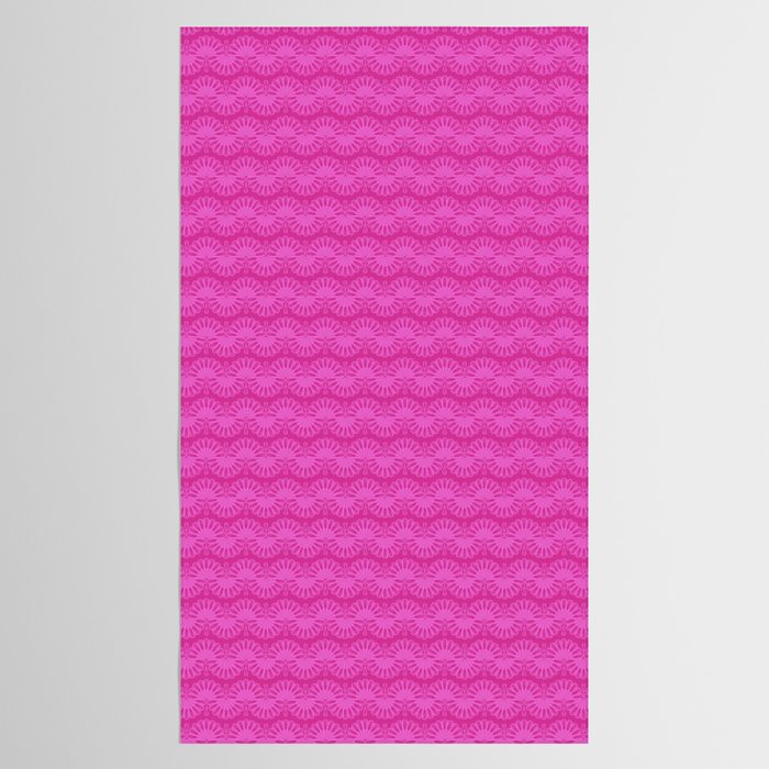 Pink neon bright geometric pattern  Tablecloth Gallery Image 2