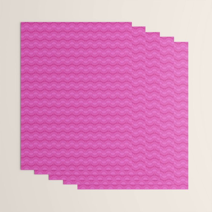 Pink neon bright geometric pattern  Wrapping Paper Gallery Image 3