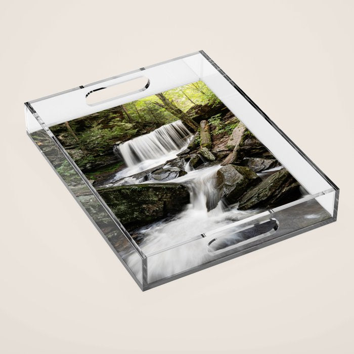 Appalachian Waterfall X - Ricketts Glen Adventure Acrylic Tray Gallery Image 1