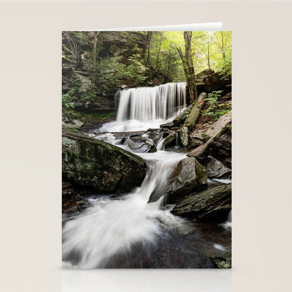 Appalachian Waterfall X - Ricketts Glen Adventure Stationery Card Gallery Image 1