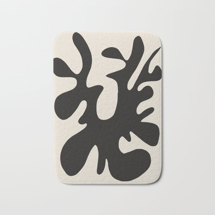 Black coral cut out Bath Mat Gallery Image 1