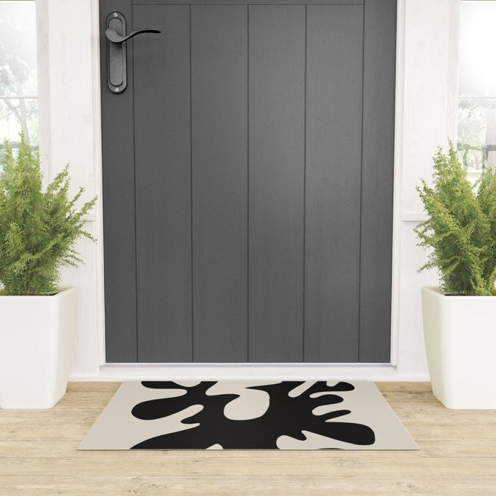 Black coral cut out Welcome Mat Gallery Image 3