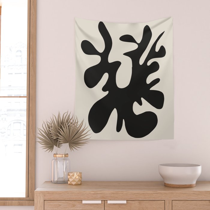 Black coral cut out Wall Tapestry Gallery Image 2