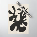 Black coral cut out Wrapping Paper Gallery Image 1