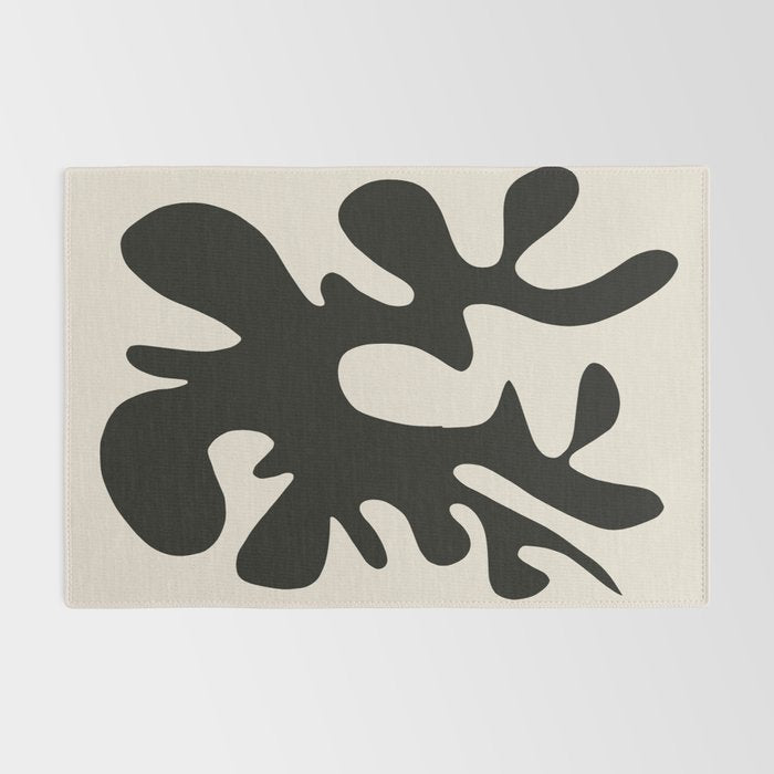 Black coral cut out Rug Gallery Image 2