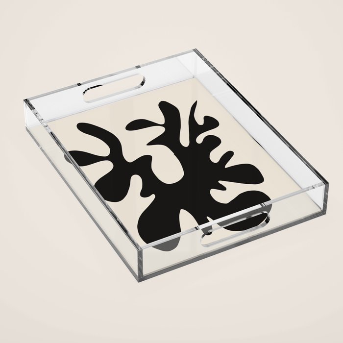 Black coral cut out Acrylic Tray Gallery Image 1