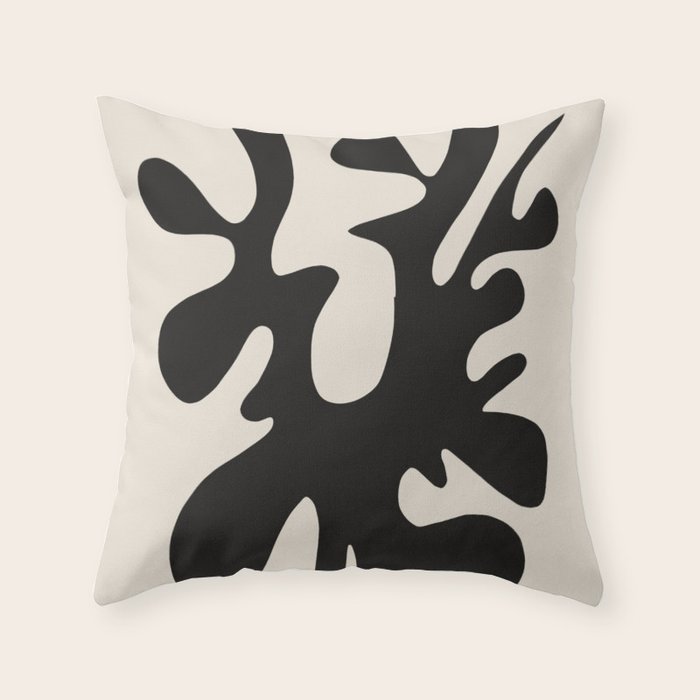 Black coral cut out Throw Pillow Gallery Image 6