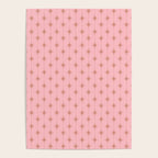 Midcentury Stars and Dots Atomic Pattern in Light Pink and Pale Mocha Poster Gallery Image 4