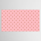 Midcentury Stars and Dots Atomic Pattern in Light Pink and Pale Mocha Tablecloth Gallery Image 2