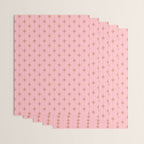 Midcentury Stars and Dots Atomic Pattern in Light Pink and Pale Mocha Wrapping Paper Gallery Image 3