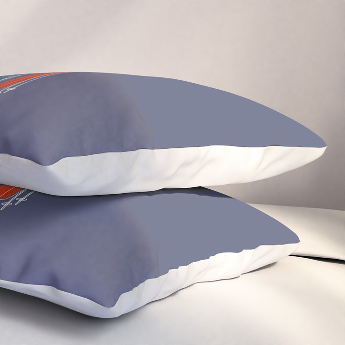 Retro Colorful Skis Pillow Sham Gallery Image 3