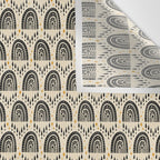 Little Rainbows - black, marigold, and cream Wall Tapestry Gallery Image 3