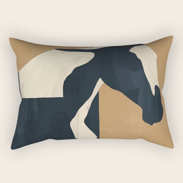 Abstract Minimal Horse 6 Rectangular Pillow Gallery Image 2