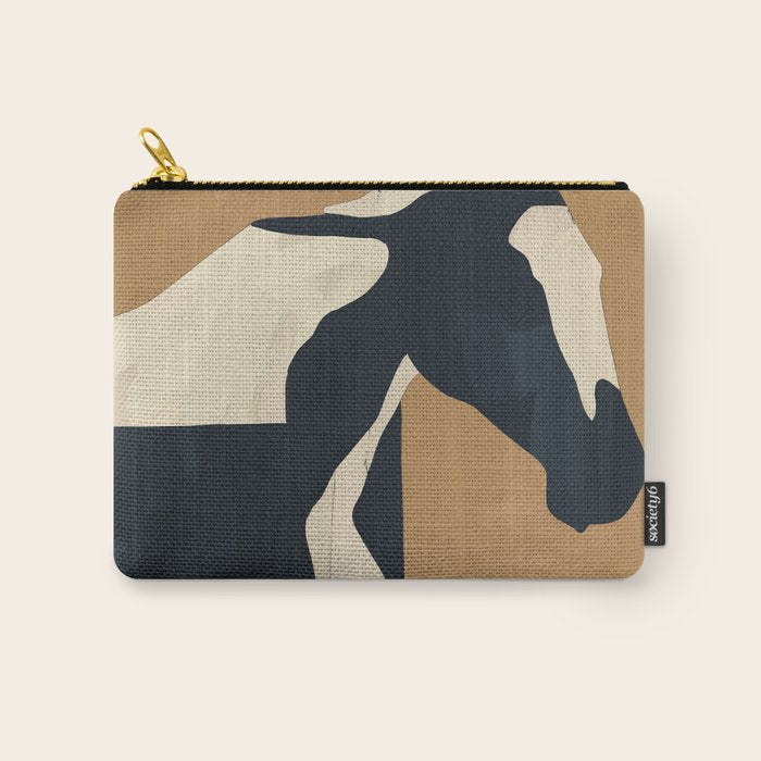 Abstract Minimal Horse 6 Carry All Pouch Gallery Image 1