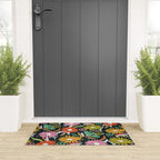 Drippy Daisy Dreamscape - Rainbow & Indigo on Teal Welcome Mat Gallery Image 3