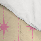 Midcentury Stars and Dots Classic Pink Cream Pattern Comforter Gallery Image 4