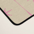 Midcentury Stars and Dots Classic Pink Cream Pattern Desk Mat Gallery Image 4