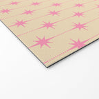 Midcentury Stars and Dots Classic Pink Cream Pattern Welcome Mat Gallery Image 2