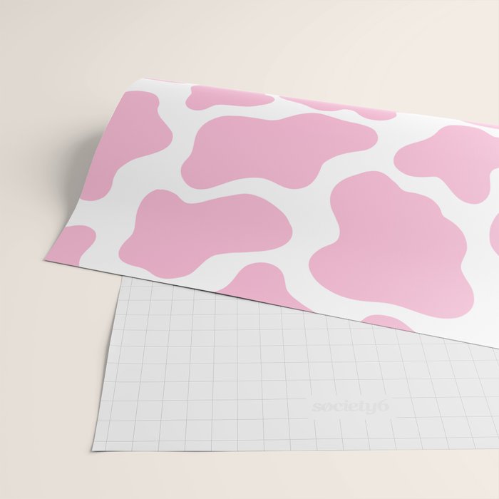 Pink Cow Print Wrapping Paper Gallery Image 2