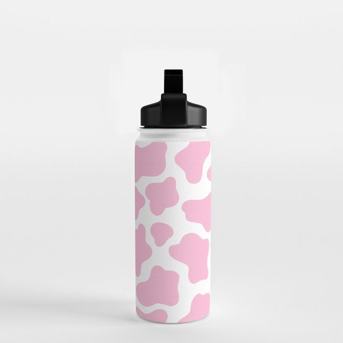 Pink Cow Print Water Bottle Gallery Image 2