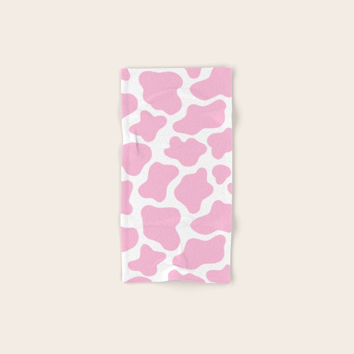 Pink Cow Print Bath Towel Gallery Image 1