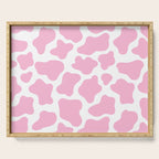 Pink Cow Print Serving Tray Gallery Image 1