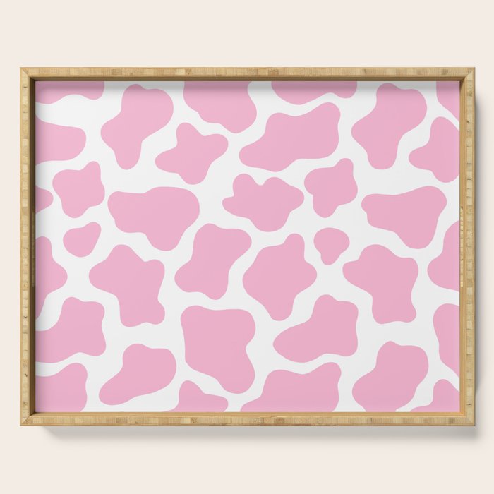 Pink Cow Print Serving Tray Gallery Image 1