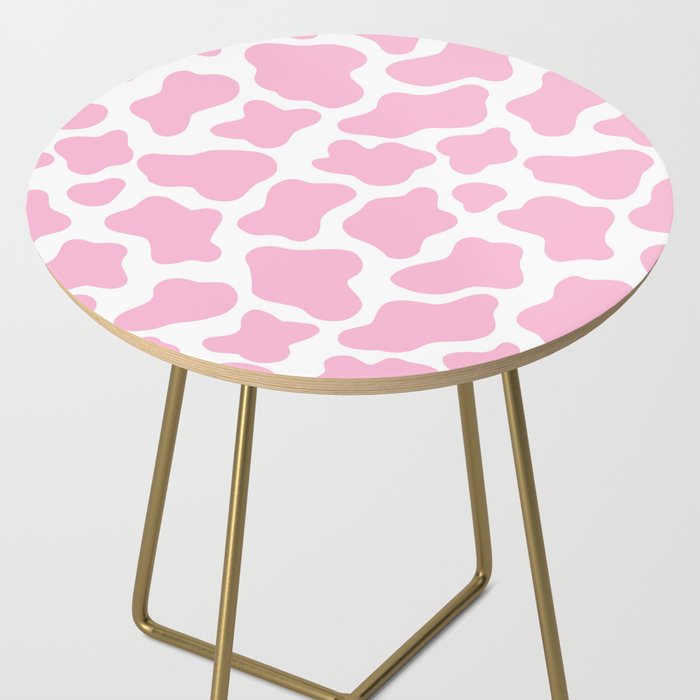 Pink Cow Print Side Table Gallery Image 2